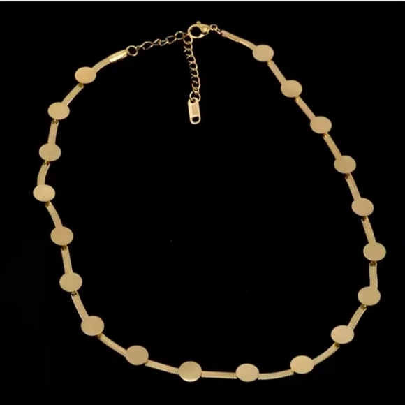 Elegant Gold Plated Statement Choker/Bracelet Snake Chain Extendable Hook Clasp - Picture 6 of 6